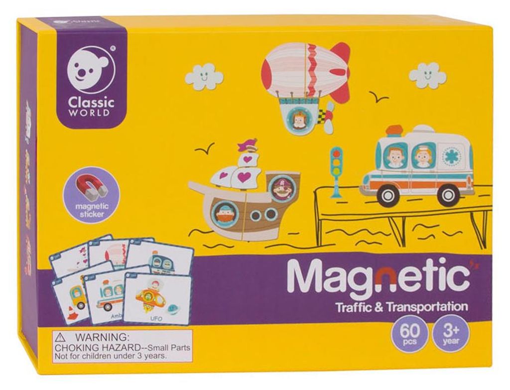 Classic World - Magnetspiel Fahrzeuge - 27x20,5x5,5cm - ab 3 Jahre