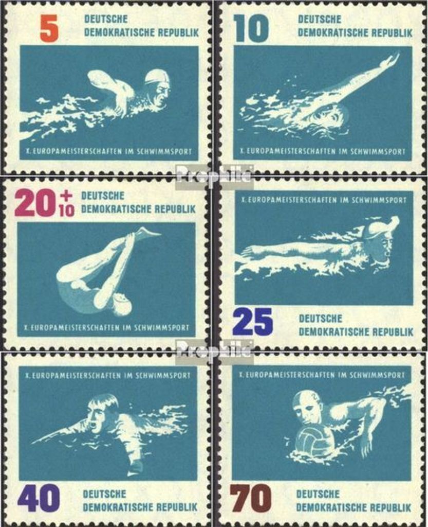 Briefmarken DDR 1962 Mi 907-912 (kompl.Ausg.) FDC Schwimm-Europameisterschaften