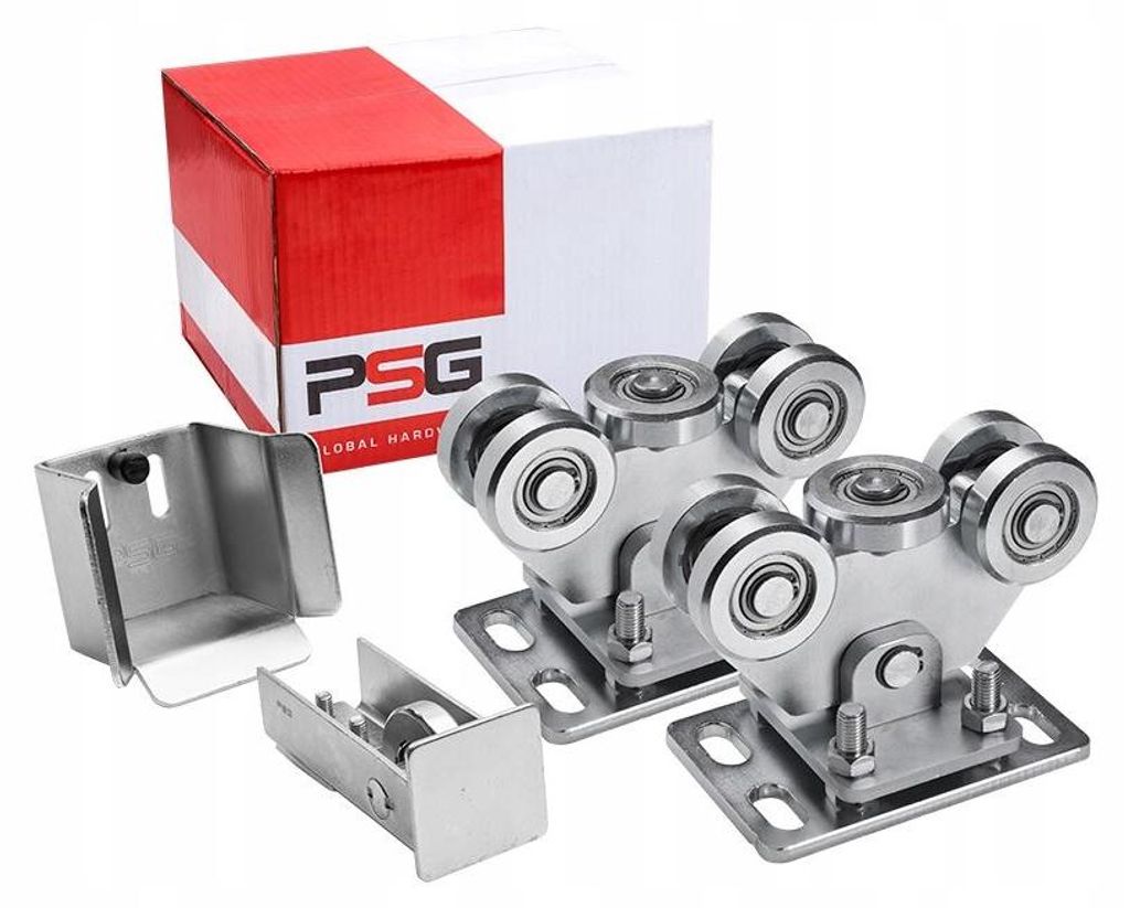 Dveřní vozík 2 kusy + váleček + pouzdro pro profil 80 - Obrázek produktu 