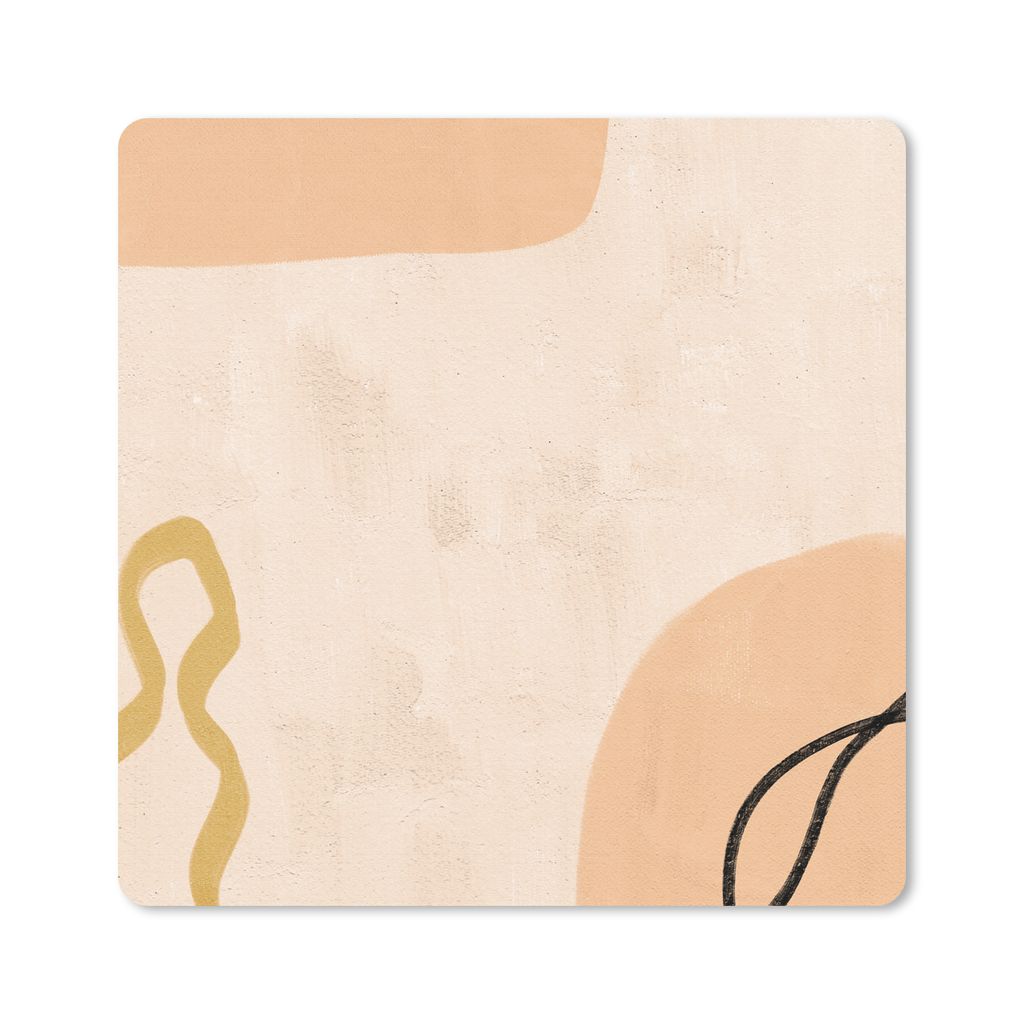 MuchoWow Mauspad Mousepad Bohème - Pastell - Abstrakt 30x30 cm - Mousepads - Maus Mat - Pad - Mausunterlage - Gaming