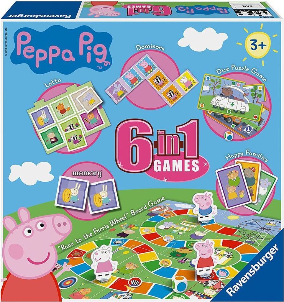 Spiele Box | 6 in 1 | Peppa Wutz | Peppa Pig | Ravensburger