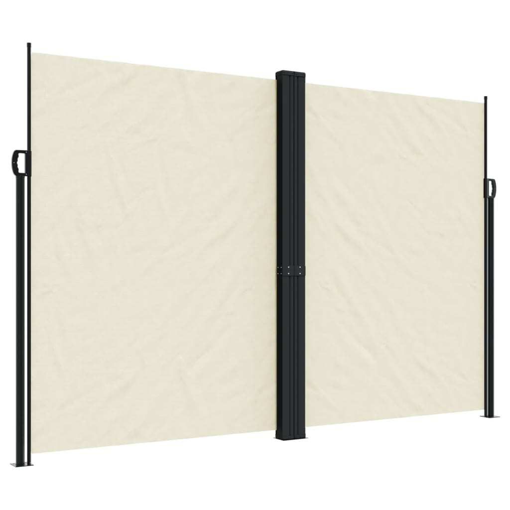 vidaXL Seitenmarkise Ausziehbar Creme 220x1000 cm