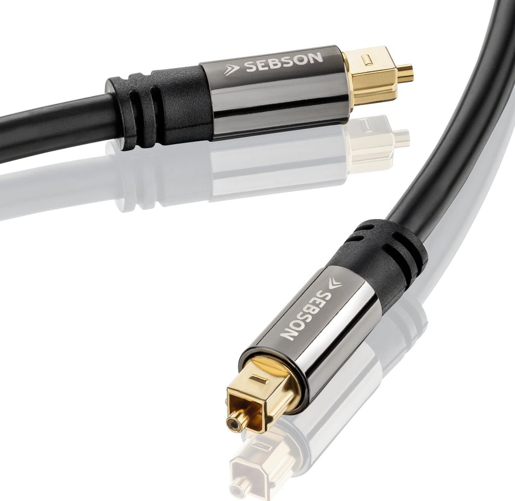Toslink Kabel 1m für HiFi & Heimkino Anlagen, Optisches Produktbild 1