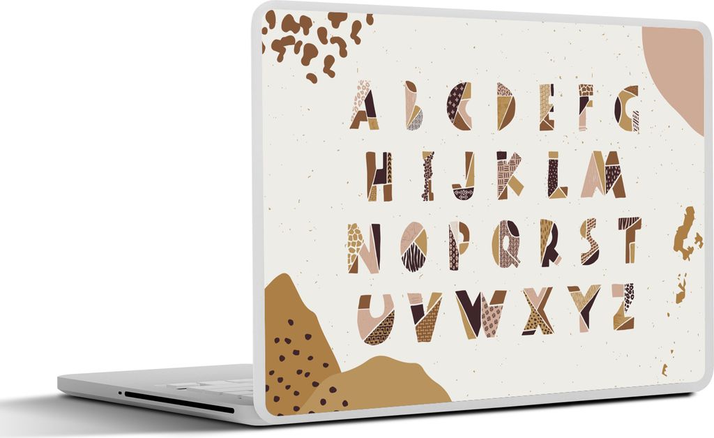 MuchoWow Laptop Aufkleber Sticker Cover Sprichwörter - Alphabet - Zitate - Kinder - Baby - Jungen - Mädchen 32.5x23.5 cm - Sticker für Laptop ...
