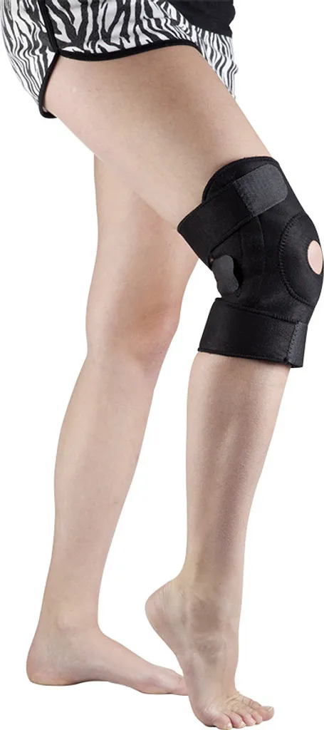 Manchon magnétique pour le genou ajustable Noir avec aimants intégrés