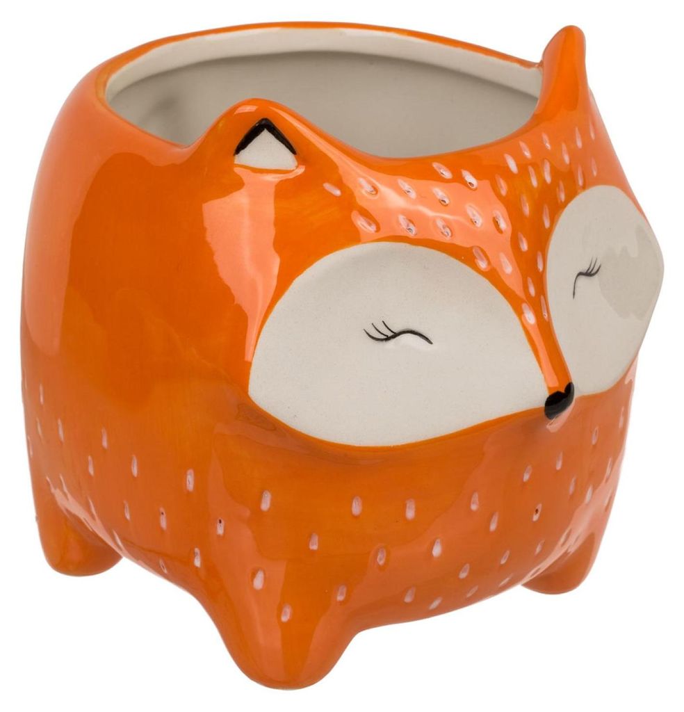Keramik Übertopf Tierform, Fuchs Blumentopf Produktbild 