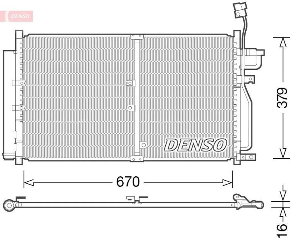Radiateur de clim avec sécheur pour Captiva - DENSO DCN15003 Origine