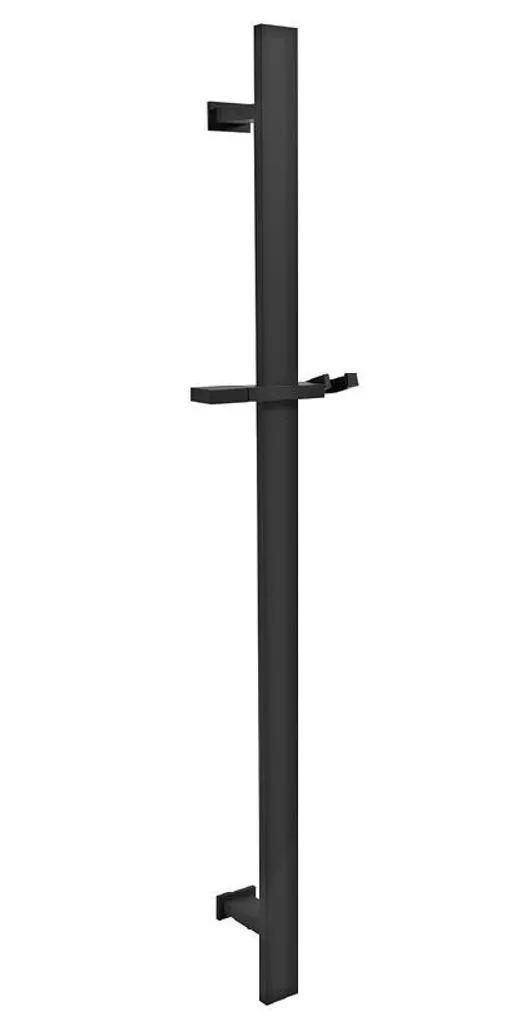 Barre de douche Sapho SC415 noir mat 600 mm avec curseur réglable intégré