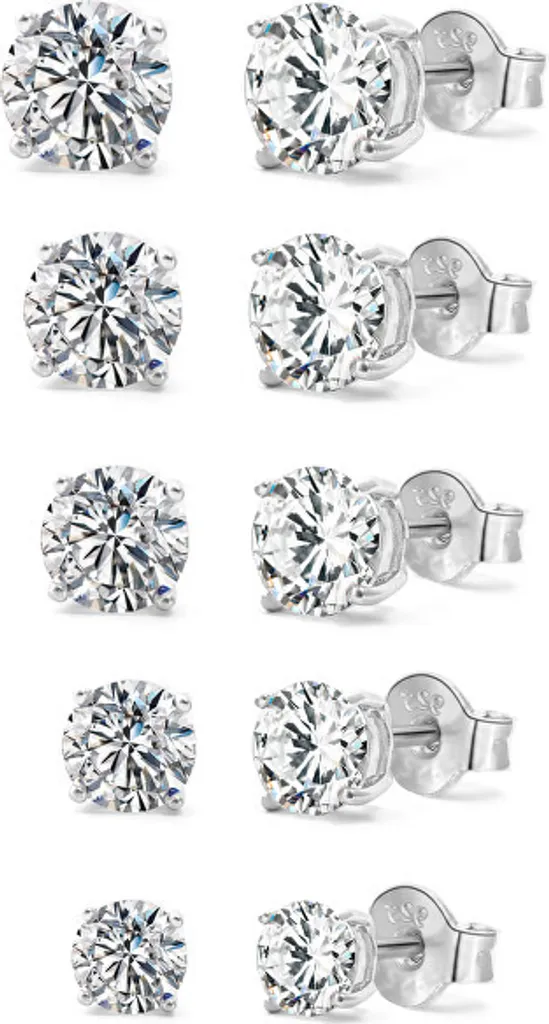 Boucles d'oreilles Zircon étincelant AGUP - Finition brillante 0,7 cm - 2