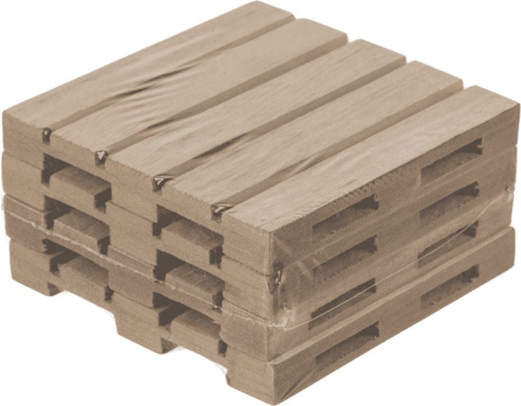 Set di 4 sottobicchieri in legno per pallet Immagine del prodotto 