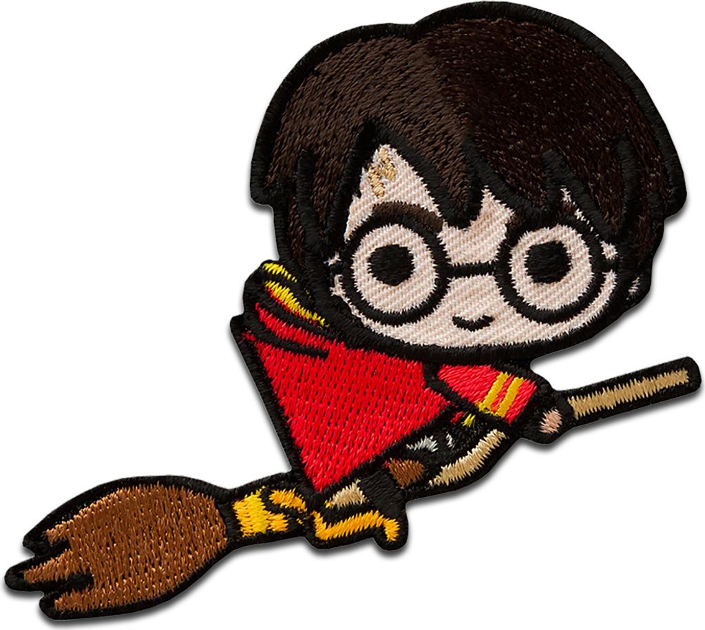 Harry Potter Auf Dem Besen - Aufnäher, Bügelbild, Aufbügler, Applikationen, Patches, Flicken, Zum Aufbügeln, Größe: 5,2 x 7,6 cm