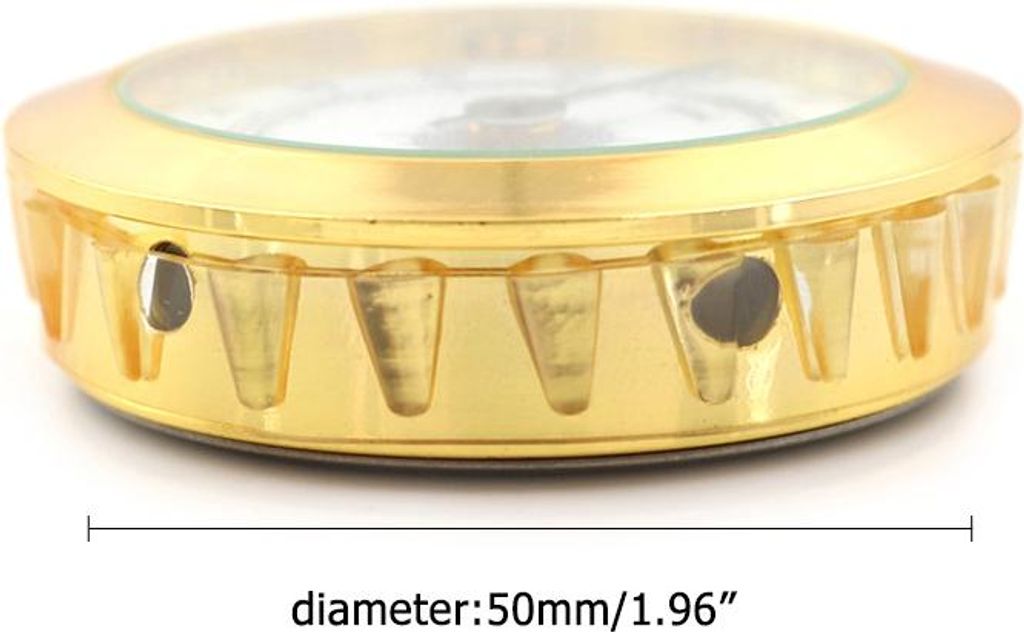 1pc Runde Analog Hygrometer für Humidore Gold für Gitarre Violine Zigarre Tabak Box