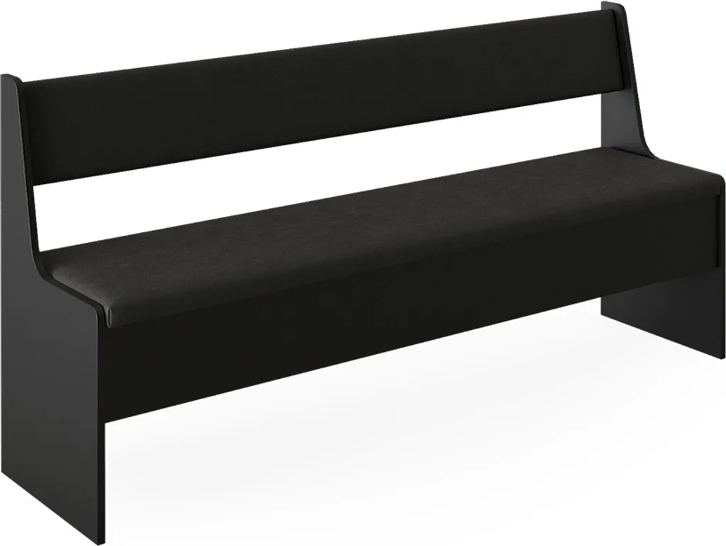 Banc d'angle Vicco Roman Noir 41.5x166.6cm, modèle 40233 pour cuisine