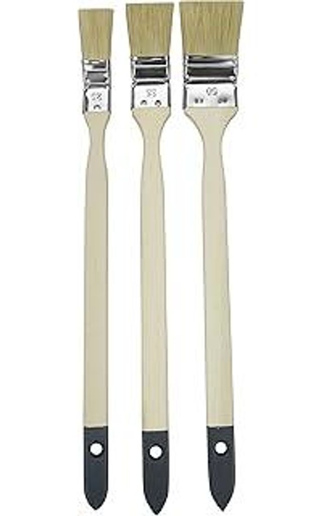 Wow!Tools Heizkörperpinsel-Set 3-teilig, Standard 3 x Heizkörper-Pinsel 25 mm, 35 mm, 50 mm