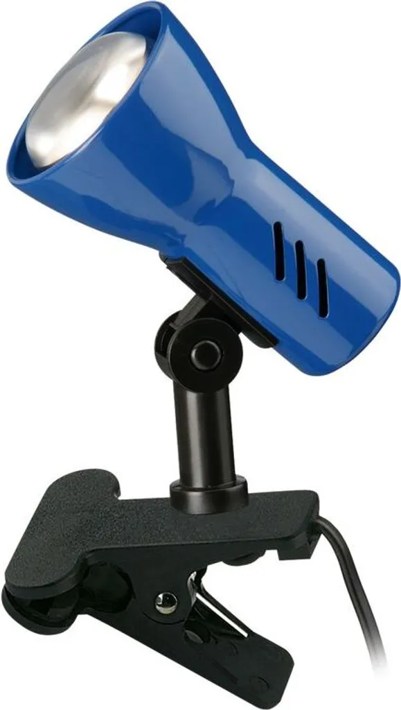 Lampada Clip Blu Briloner 1xE14 Orientabile - Illuminazione Salvaspazio