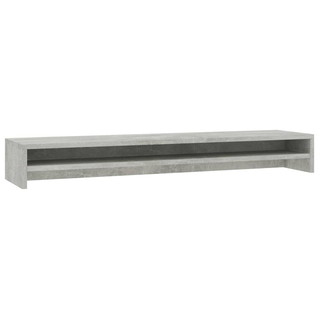 vidaXL Support d'écran gris béton 100×24×13 cm panneau de Image du produit 