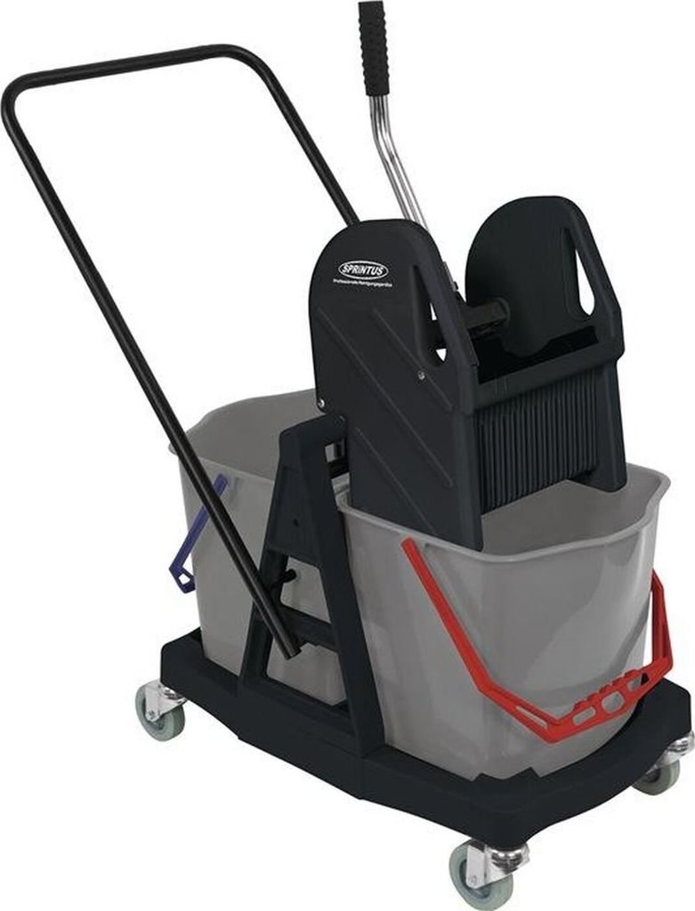 Wiadro na kółkach 2x17 l, prasa z metalowym uchwytem Zdjęcie produktu 