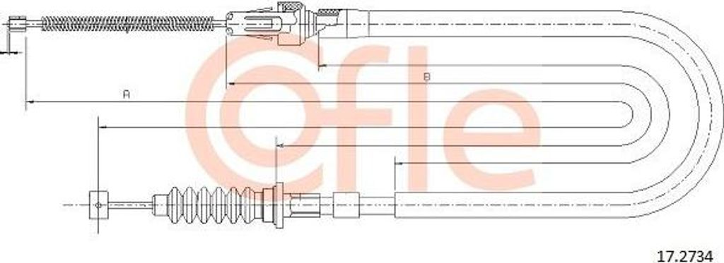 COFLE 17.2734 Seilzug, Handbremse OE 522428 kompatibel mit Campo