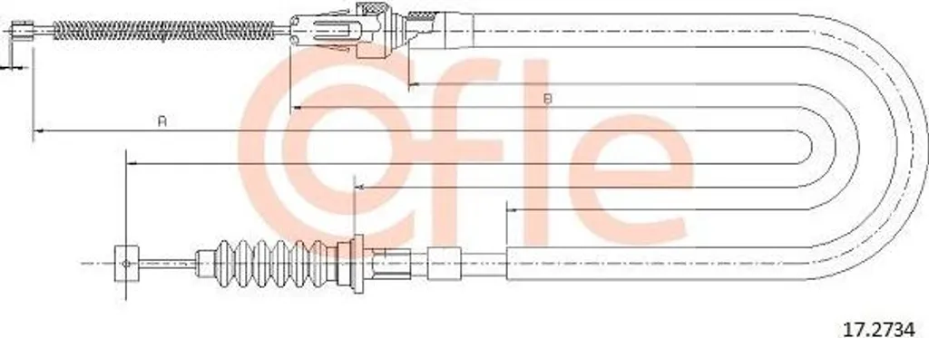Câble de commande de frein de stationnement pour Opel Campo OE 522428