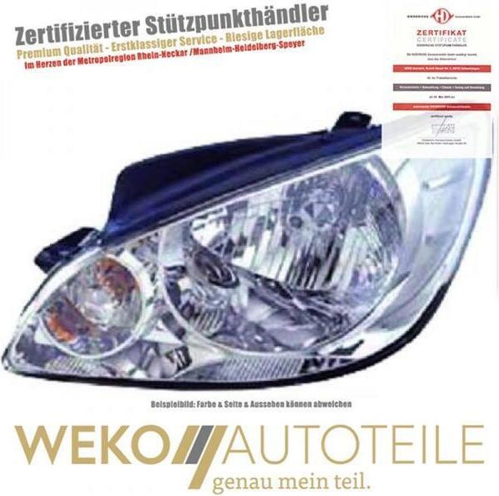 Scheinwerfer rechts DIEDERICHS 6805180 für HYUNDAI