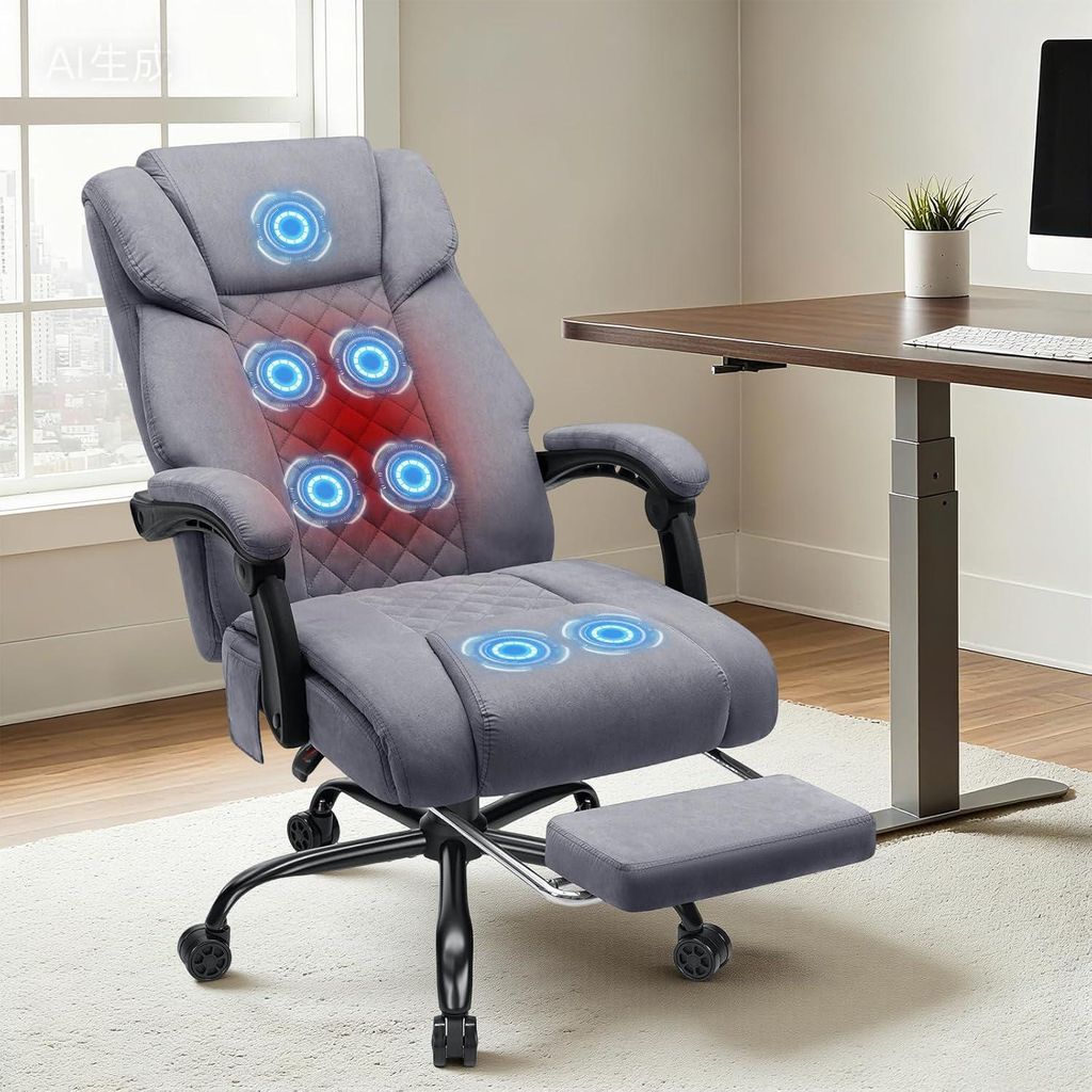 HOFFREE Massage-Bürostuhl mit Wärme & 7 Vibrationspunkten, Produktbild 