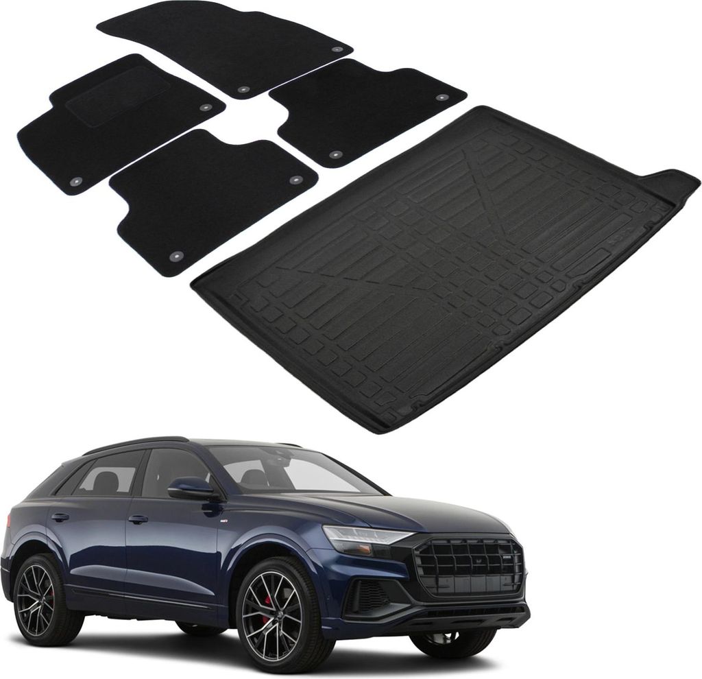 Kofferraumwanne Fußmatten Set Für Audi Q8 Ab 2018 4pcs, Produktbild 