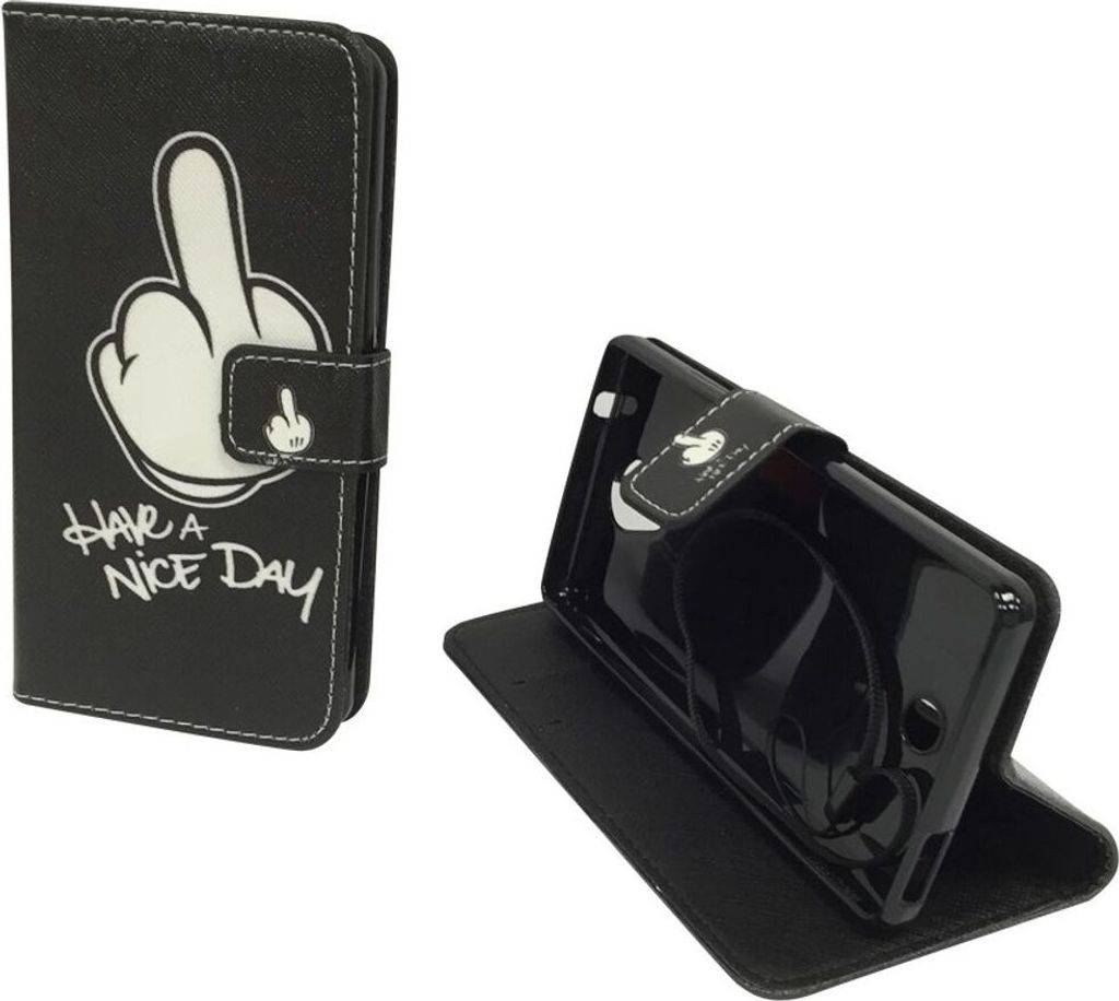 Handyhülle Tasche für Handy Wiko U Feel Mittelfinger
