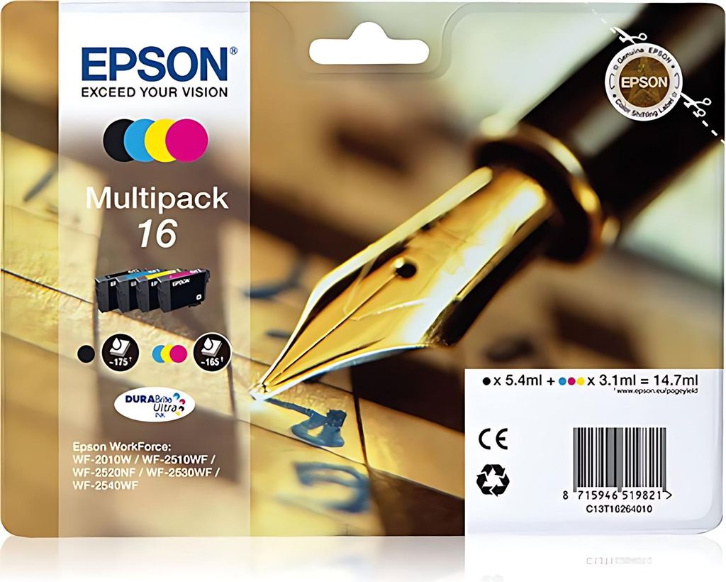 Epson Tintenpatrone 16 multipack T1626 MP Produktbild 