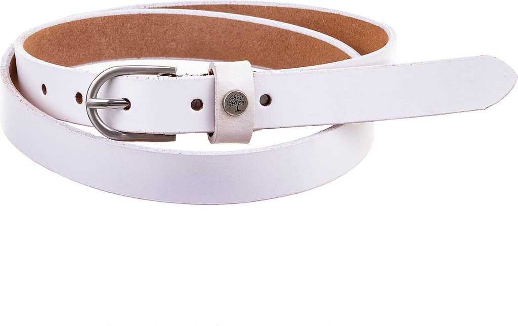 Prato Gürtel G02 ovale Schnalle S weiss 85 cm