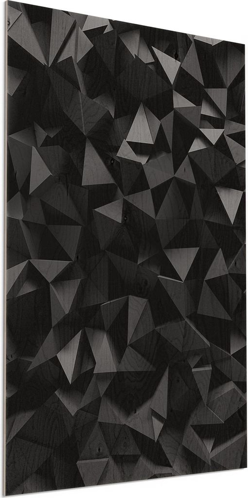 DEQORI Holzbild 60x90 cm 'Bizarre Oberfläche' Bild auf Holz Wandbild Kunstdruck