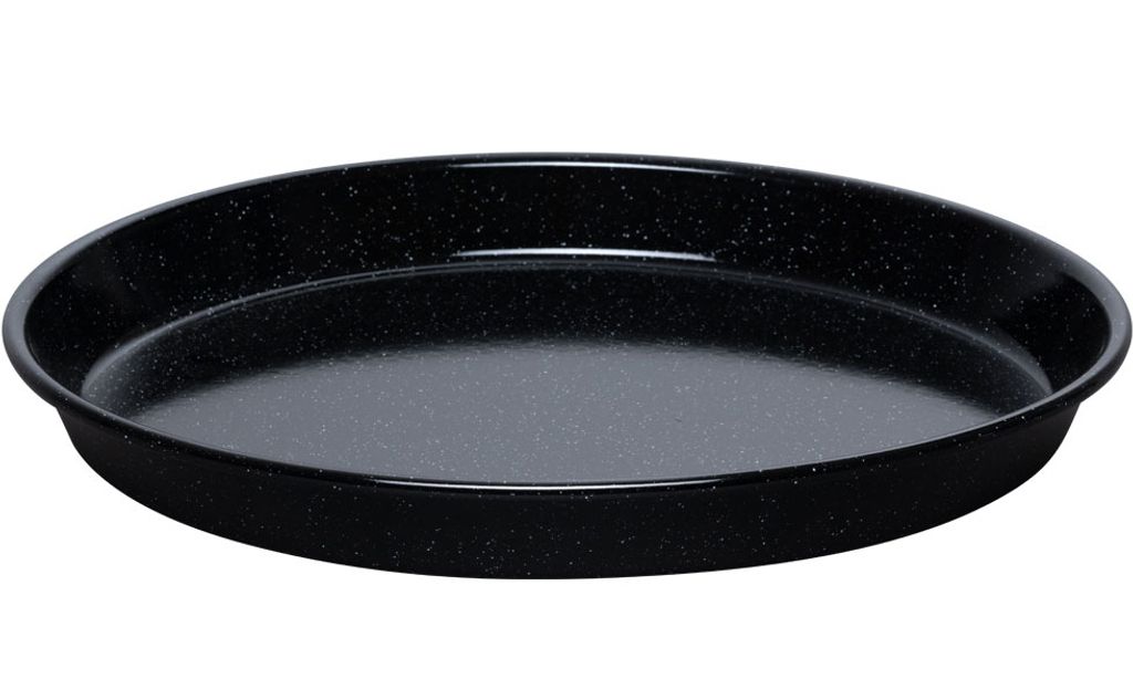 Vassoio per pizza Riess 36 cm smalto nero Immagine del prodotto 