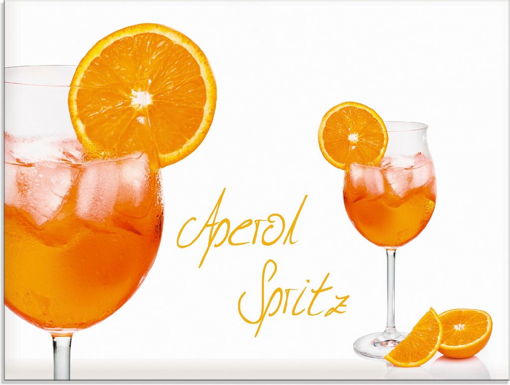 ARTland Glasbild Aperol Spritz mit einer Scheibe Orange Produktbild 
