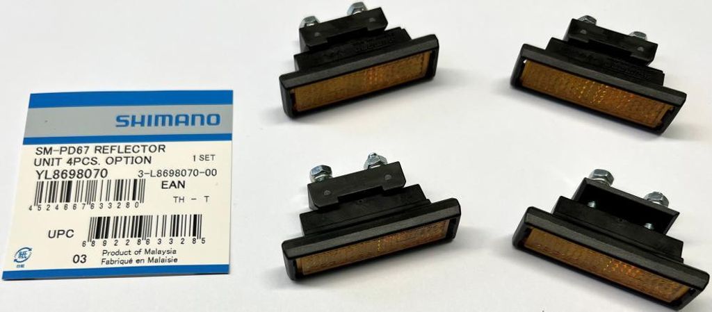 SHIMANO Reflektorsatz SM-PD67 - Fahrrad-Reflektoren, EAN 4524667633280, ca. 8...