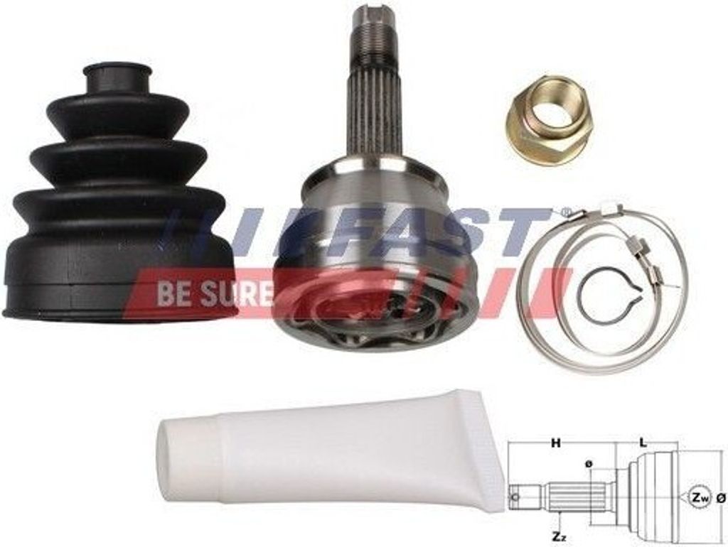 FAST Gelenksatz Antriebswelle Radseitig für FIAT FIORINO Kasten (146) FT25032K