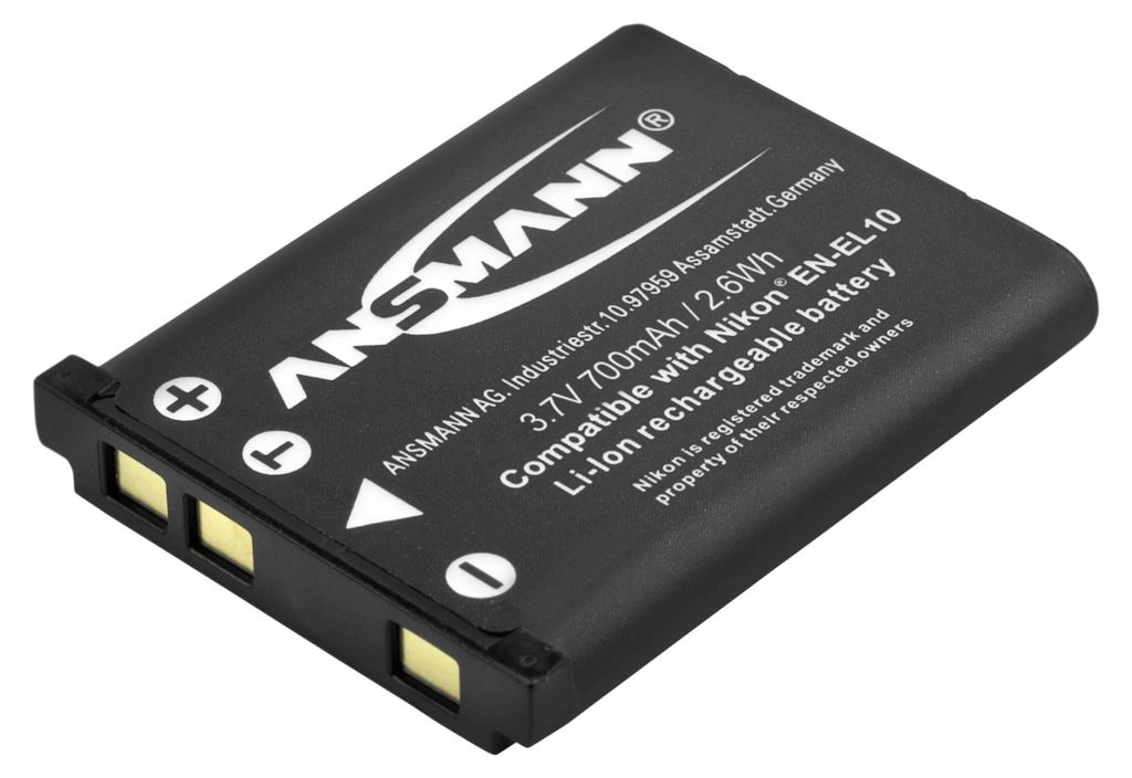 Ansmann A-NIK EN EL 10, 650 mAh, 3,7 V, lithium-ion Productafbeelding 