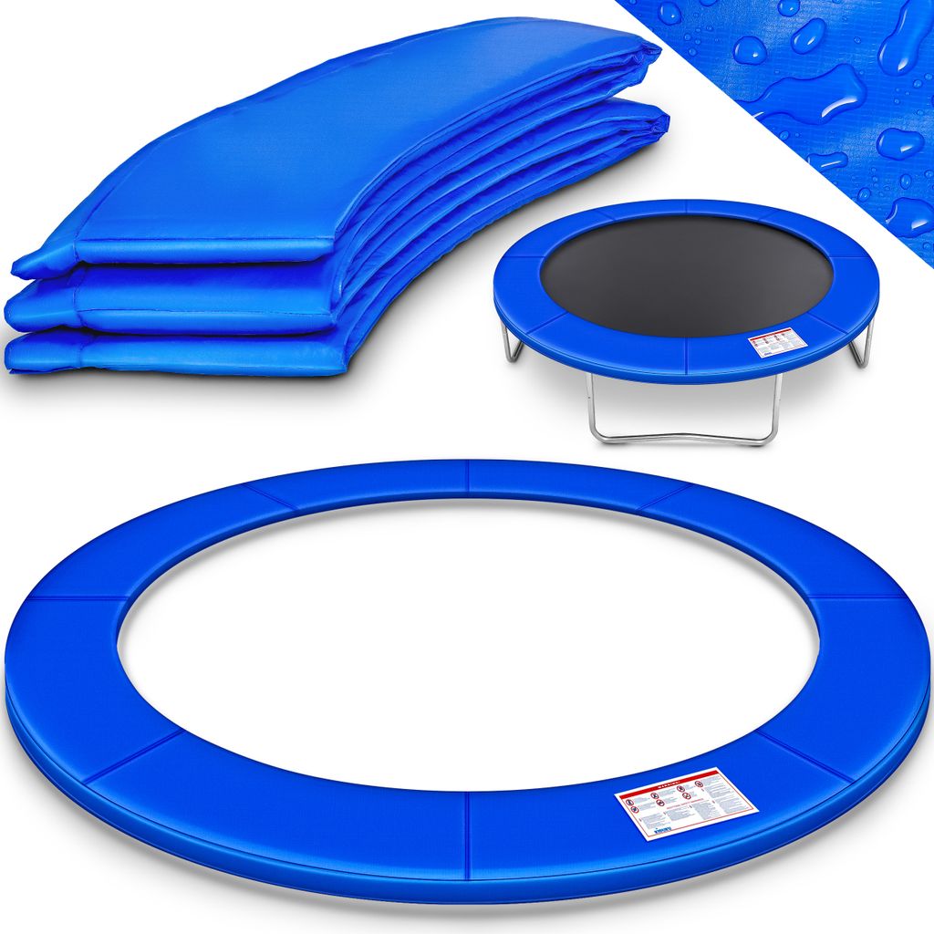 Randabdeckung Schutzpolsterung Abdeckung in blau für Trampolin 275 bis 277 cm 