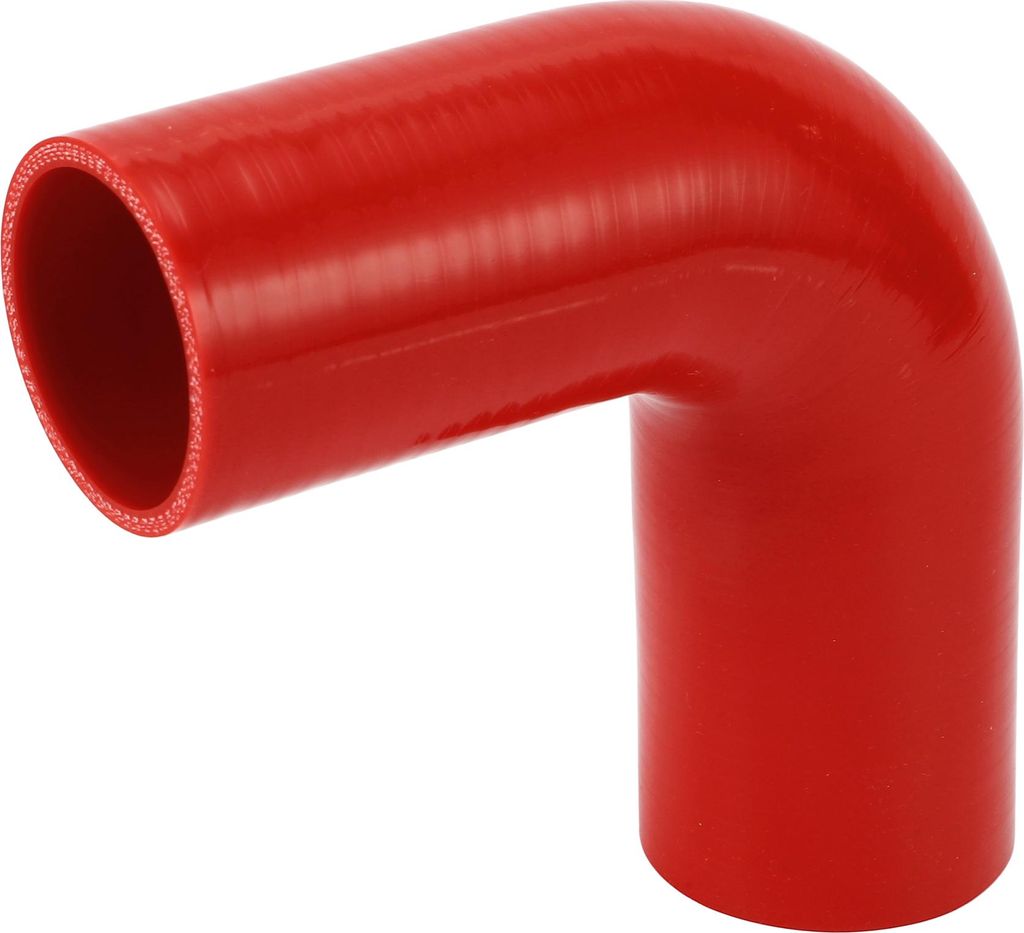 1 Stück 57-63mm/2,24"-2,48" ID 150mm/5,91" Länge 90 Grad Roter Autosilikonschlauch Kühlmittelschlauch Universal