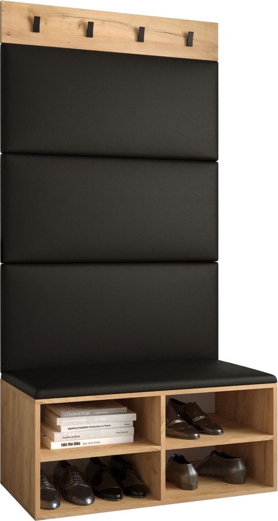 Garderobe MIRO Set 2 mit gepolsterten Paneelen Industrial Design
