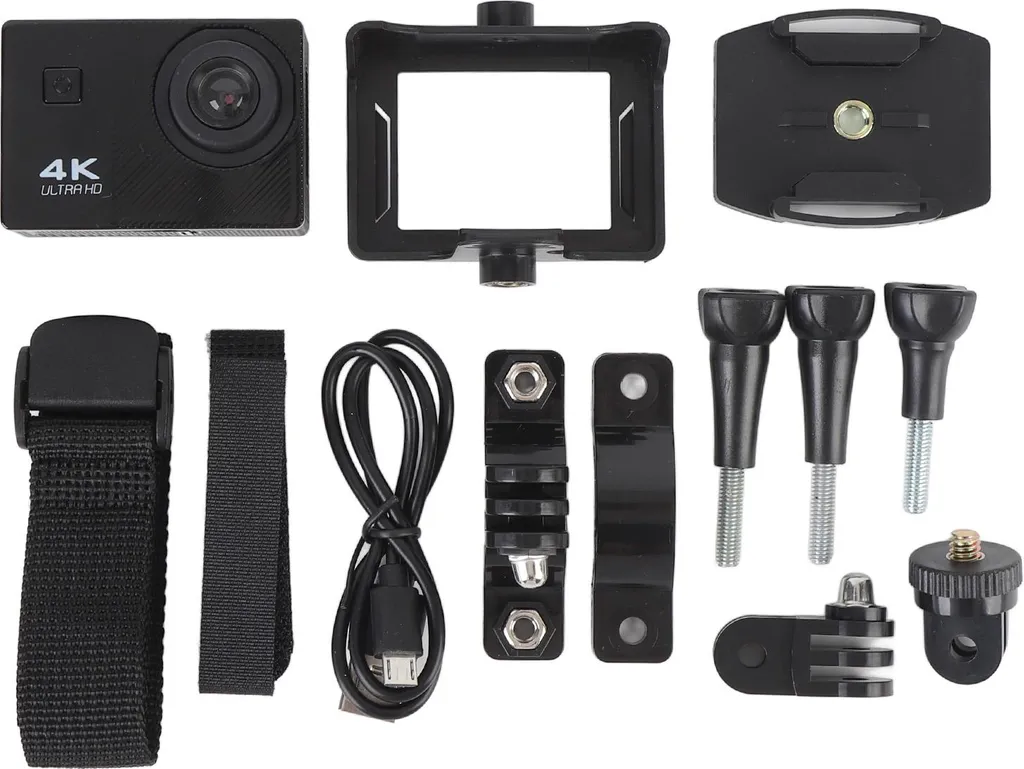 Caméra vidéo pour vélo 4K HD avec stabilisation et écran 2,0 pouces