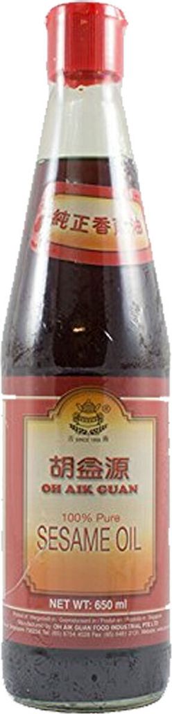 Oh Aik Guan Sesam Öl aus gerösteten Sesamkernen Sesamöl 650ml
