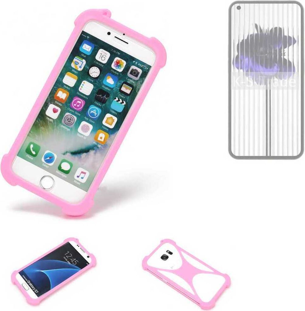 K-S-Trade Handy Hülle kompatibel mit Nothing 1 Schutz Hülle Bumper Silikon Schutz Hülle Cover Case Silikoncase Silikonbumper TPU Softcase