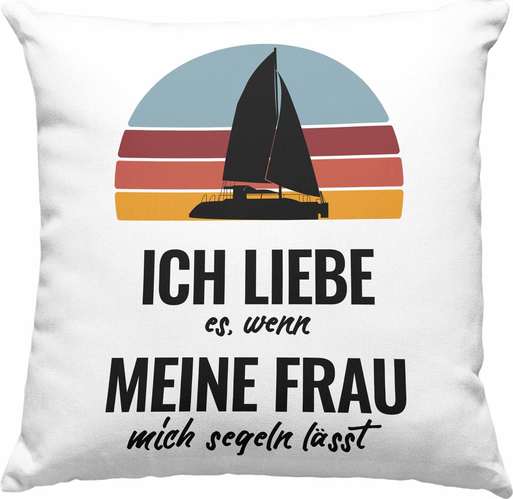 Trendation - Segeln Geschenk Deko-Kissen mit Füllung 40x40 Mir Reichts Ich Geh Segeln Geschenkidee für Segler Deko-Kissen mit Füllung 40x40 Beso...