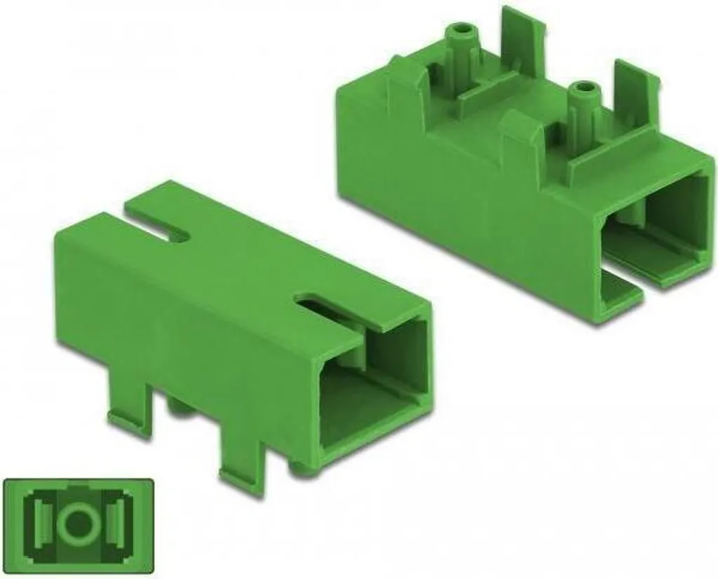 Connettore LWL PCB SC Simplex su SC Simplex Singlemode verde