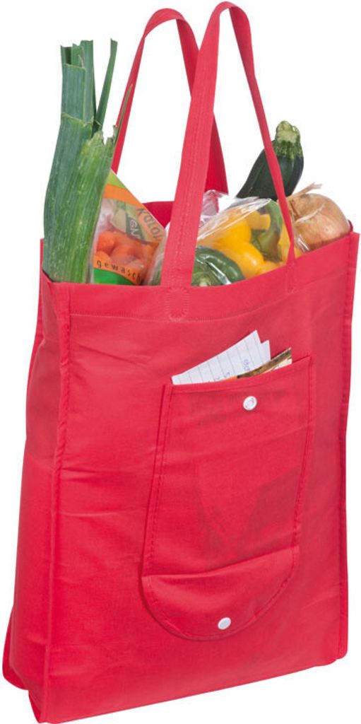 Non-Woven Einkaufstasche / Farbe: rot