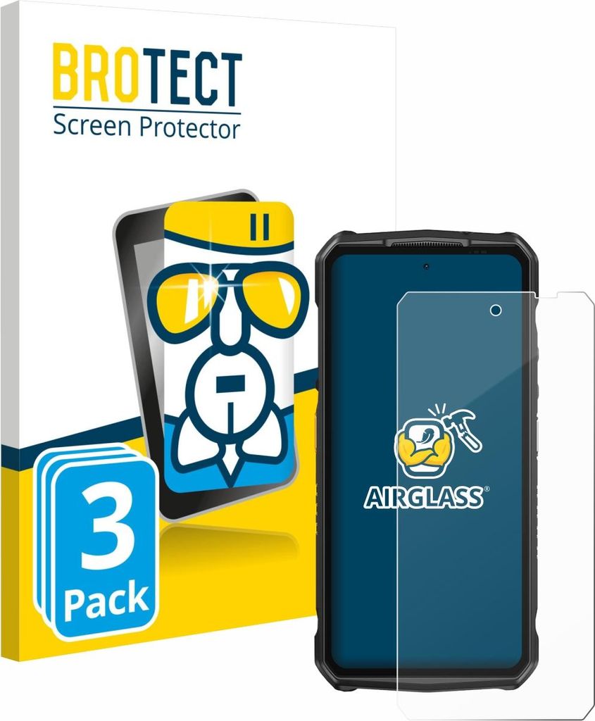 3x BROTECT Schutzglas für Ulefone Armor 29 Ultra Schutzfolie Panzer Folie Glas Display Schutz klar