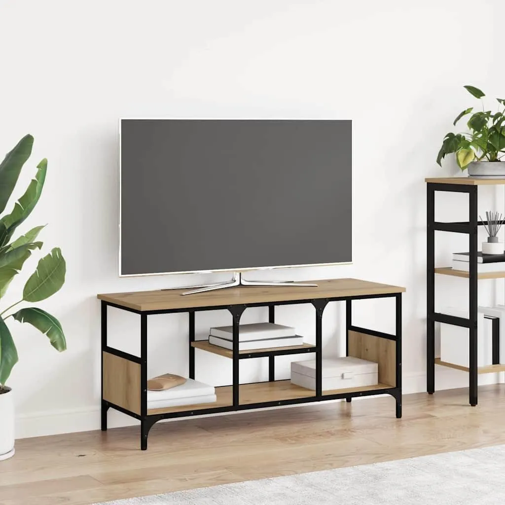 Offerta Mobile TV 100cm Rovere Artisan e Ferro - Robusto e Moderno - 3