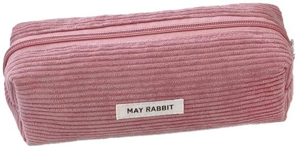 Pochette de rangement rose pastel pour fournitures d'école et bureau