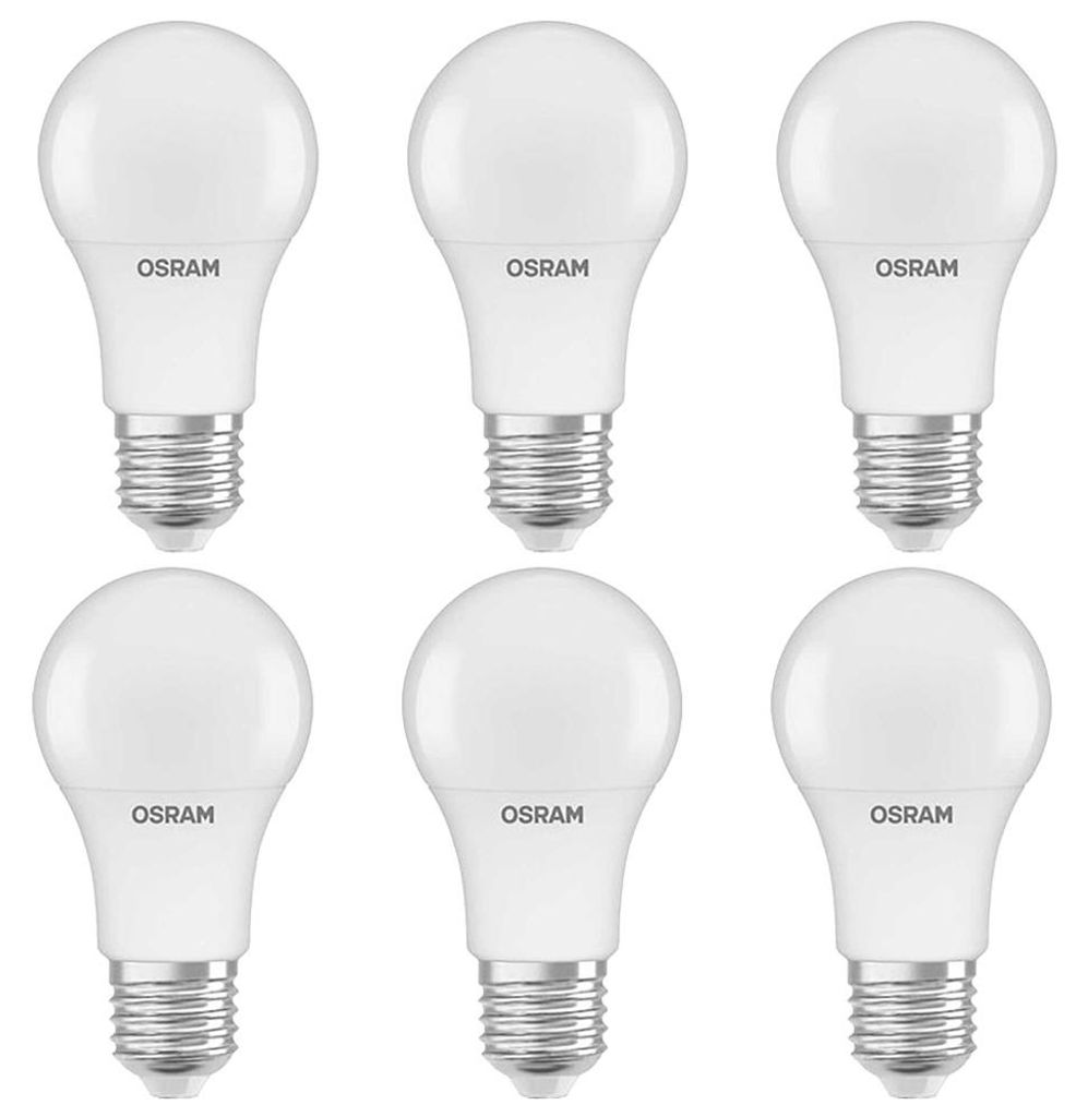 6 ampoules LED Osram A60 8,5 W = 60 W, culot E27, finition Image du produit 