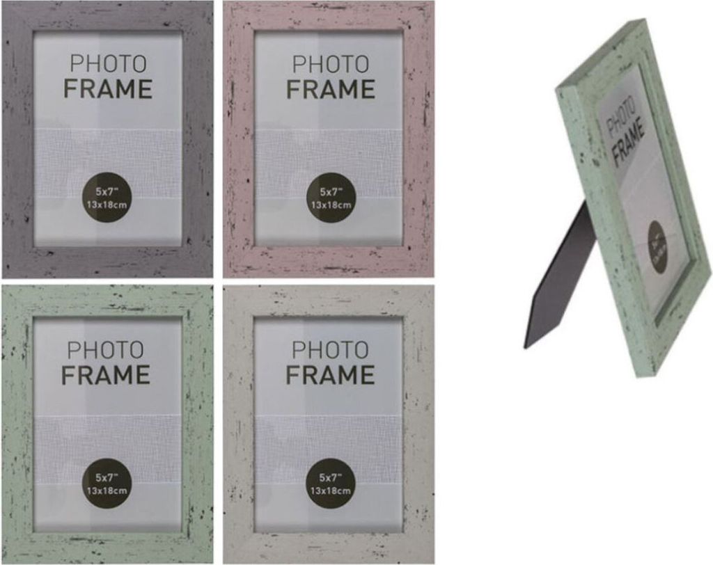 Bilderrahmen Fotorahmen Kunststoff Rahmen in Holz vintage Produktbild