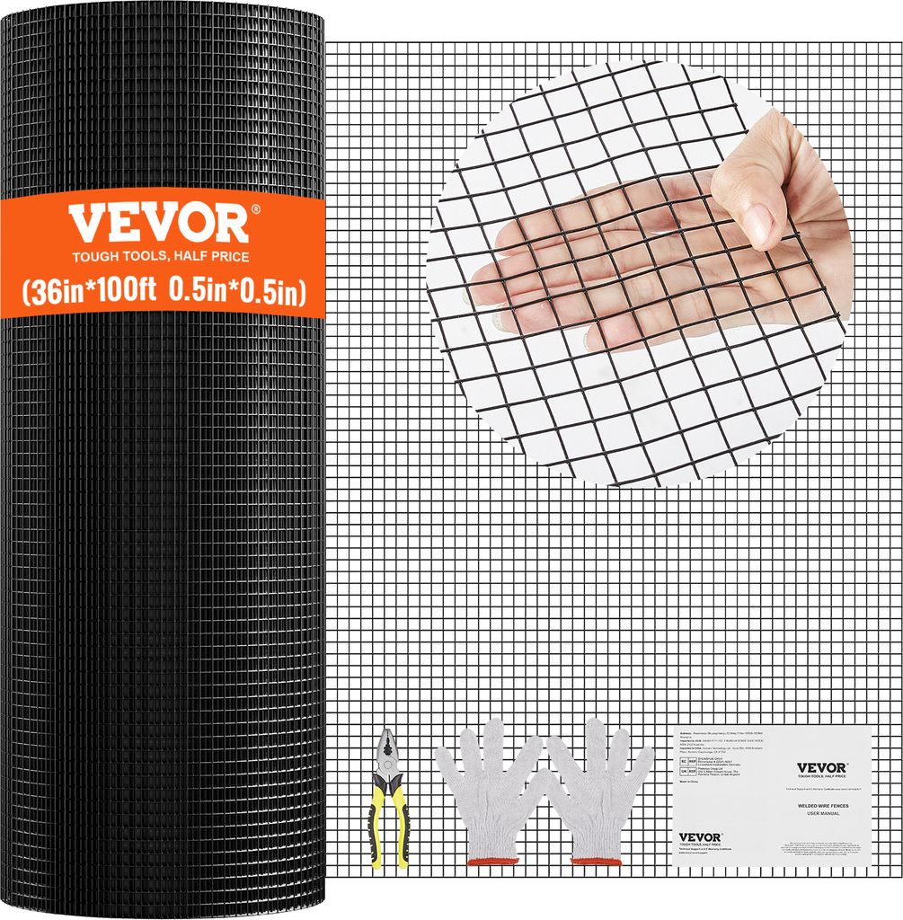 VEVOR Volierendraht 91 x 3048 cm, Gartenzaun, 1,06 mm Produktbild 
